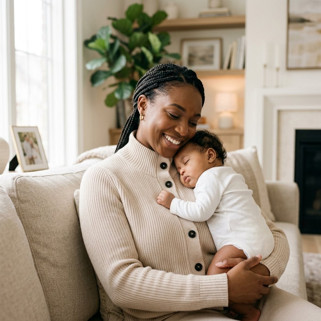 Mãe amamentando seu bebê recém-nascido com amor e cuidado